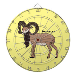Mouflon-Ziegenbild Dartscheibe