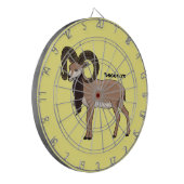 Mouflon-Ziegenbild Dartscheibe (Vorderseite Links)