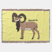 Mouflon-Ziegenbild Decke (Vorderseite)