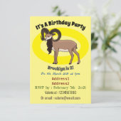 Mouflon-Ziegenbild Einladung (Stehend Vorderseite)