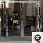 Mouflon-Ziegenbild Fensteraufkleber (Büro Tür)