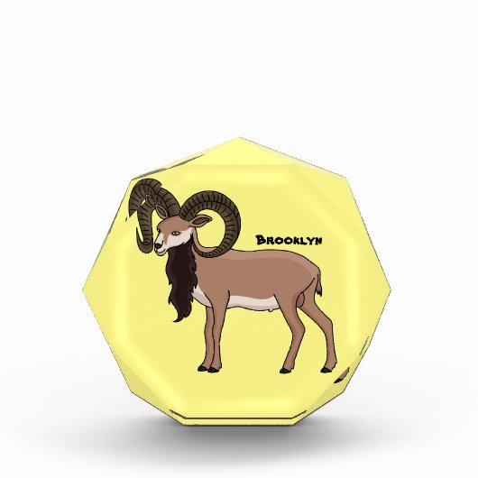 Mouflon-Ziegenbild Fotoblock (Vorderseite)