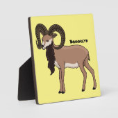 Mouflon-Ziegenbild Fotoplatte (Vorderseite)