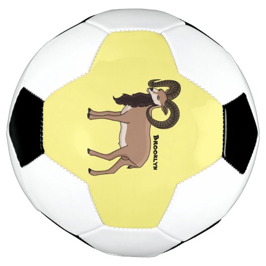Mouflon-Ziegenbild Fußball (Gedreht)