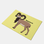 Mouflon-Ziegenbild Fußmatte (Schrägansicht)