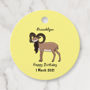 Mouflon-Ziegenbild Geschenkanhänger