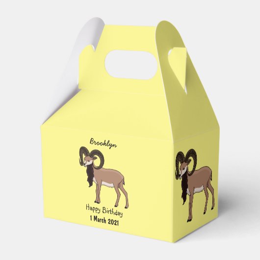 Mouflon-Ziegenbild Geschenkschachtel (Vorderseite)