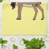 Mouflon-Ziegenbild Geschirrtuch (Gefaltet)