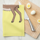 Mouflon-Ziegenbild Geschirrtuch (Viertel Falte)