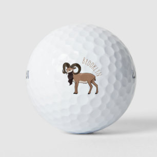 Mouflon-Ziegenbild Golfball
