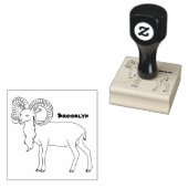 Mouflon-Ziegenbild Gummistempel (Stempel)