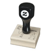 Mouflon-Ziegenbild Gummistempel (Stempel)