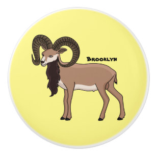Mouflon-Ziegenbild Keramikknauf