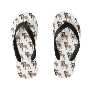 Mouflon-Ziegenbild Kinderbadesandalen