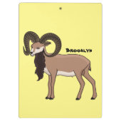 Mouflon-Ziegenbild Klemmbrett (Rückseite)