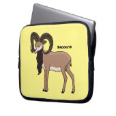 Mouflon-Ziegenbild Laptopschutzhülle (Vorderseite Links)