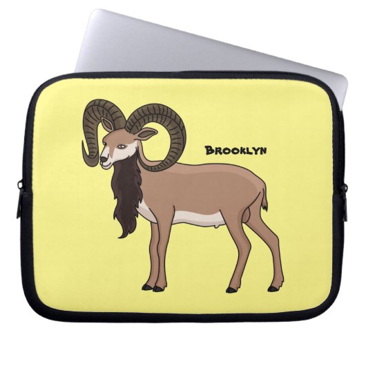 Mouflon-Ziegenbild Laptopschutzhülle (Vorderseite)