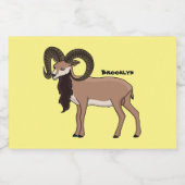 Mouflon-Ziegenbild Lebensmitteletikett (Einzelnes Label)