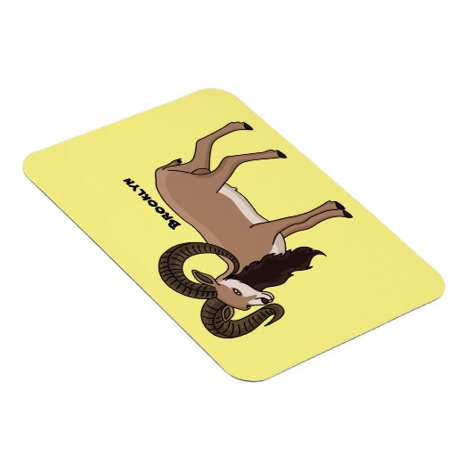 Mouflon-Ziegenbild Magnet (Rechte Seite)