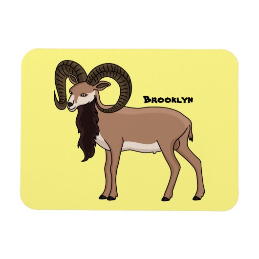 Mouflon-Ziegenbild Magnet (Horizontal)