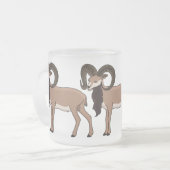 Mouflon-Ziegenbild Mattglastasse (Vorderseite Links)