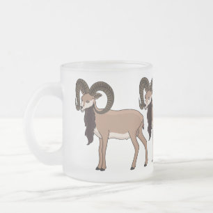 Mouflon-Ziegenbild Mattglastasse