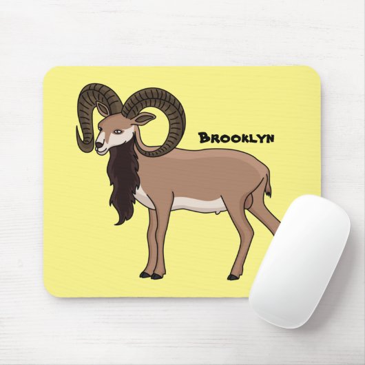 Mouflon-Ziegenbild Mousepad (Mit Mouse)