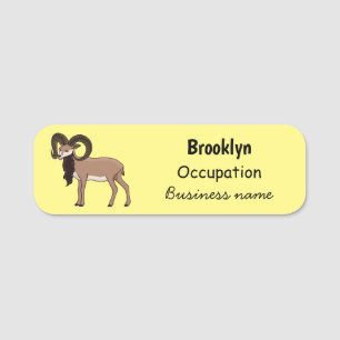 Mouflon-Ziegenbild Namensschild