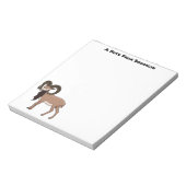 Mouflon-Ziegenbild Notizblock (Rotiert)