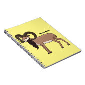 Mouflon-Ziegenbild Notizblock (Rechte Seite)