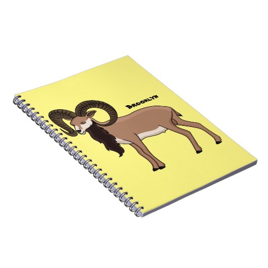 Mouflon-Ziegenbild Notizblock (Rechte Seite)