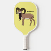 Mouflon-Ziegenbild Pickleball Schläger (Rückseite)