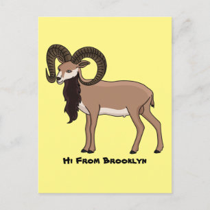 Mouflon-Ziegenbild Postkarte