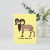 Mouflon-Ziegenbild Postkarte (Stehend Vorderseite)