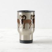 Mouflon-Ziegenbild Reisebecher (Mittel)