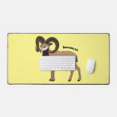 Mouflon-Ziegenbild Schreibtischunterlage (Tastatur & Maus)