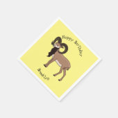 Mouflon-Ziegenbild Serviette (Ecke)