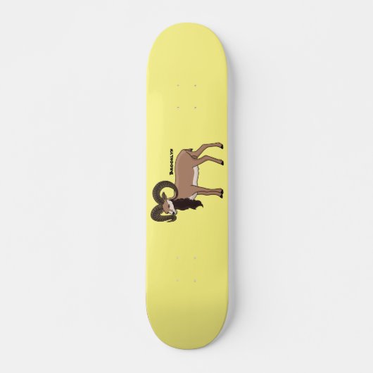 Mouflon-Ziegenbild Skateboard (Vorne)