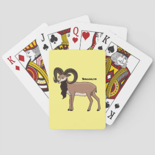 Mouflon-Ziegenbild Spielkarten
