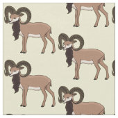 Mouflon-Ziegenbild Stoff (Nahaufnahme)