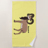 Mouflon-Ziegenbild Strandtuch (Vorderseite)