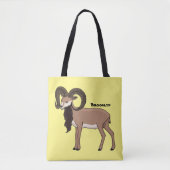 Mouflon-Ziegenbild Tasche (Vorderseite)