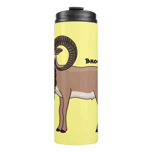 Mouflon-Ziegenbild Thermosbecher (Vorderseite)