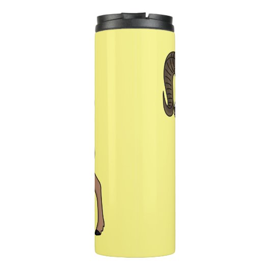 Mouflon-Ziegenbild Thermosbecher (Rückseite)