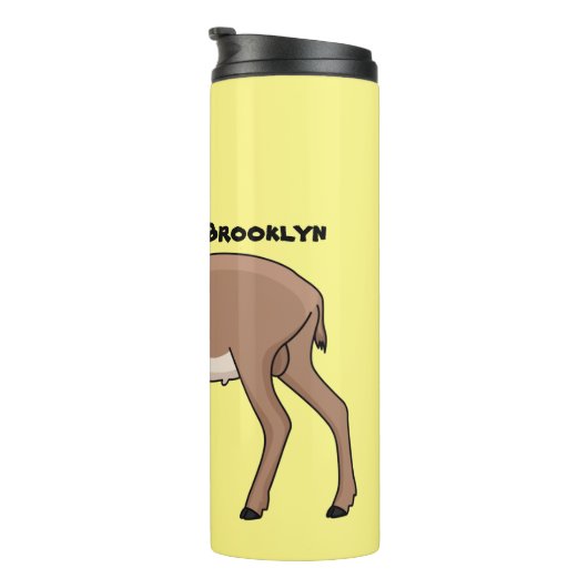 Mouflon-Ziegenbild Thermosbecher (Nach rechts gedreht)