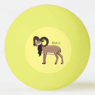 Mouflon-Ziegenbild Tischtennisball