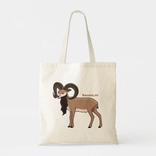 Mouflon-Ziegenbild Tragetasche (Rückseite)