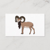 Mouflon-Ziegenbild Visitenkarte (Rückseite)