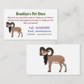 Mouflon-Ziegenbild Visitenkarte (Vorne/Hinten)