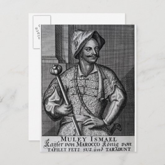 Moulay Ismail Ibn Sharif, 1719 Postkarte (Vorne/Hinten)